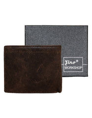 Fino HL-002/RYO Genuine Leather Rhino Wallet with SD Card Holder & Box