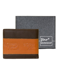 Fino HL-007/RYO Genuine Leather Rhino Wallet with SD Card Holder & Box