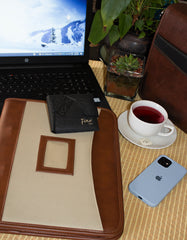 Fino HL-1333 Genuine Leather Laser Script Wallet with SD Card Holder & Box