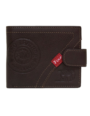 Fino HL-1337 Genuine Leather Dakota Red Wallet with SD Card Holder & Box