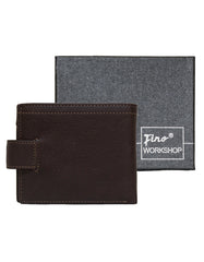 Fino HL-1337 Genuine Leather Dakota Red Wallet with SD Card Holder & Box