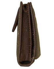 Fino HL-P1403 Unisex Genuine Leather Bifold Wallet In Box - Brown