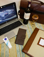 Fino HL-P1403 Unisex Genuine Leather Bifold Wallet In Box - Brown