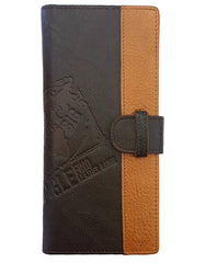 Fino HL-1406 Unisex Genuine Leather 2-Tone Wallet with SD Card Holder & Box