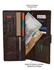Fino HL-1406 Unisex Genuine Leather 2-Tone Wallet with SD Card Holder & Box