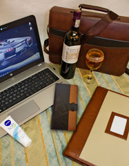 Fino HL-1406 Unisex Genuine Leather 2-Tone Wallet with SD Card Holder & Box