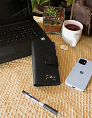 Fino HL-1407 Unisex Genuine Leather Bifold Wallet with SD Card Holder & Box