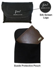Fino HL-1505 Full Grain Genuine Leather Smooth Wallet with Box