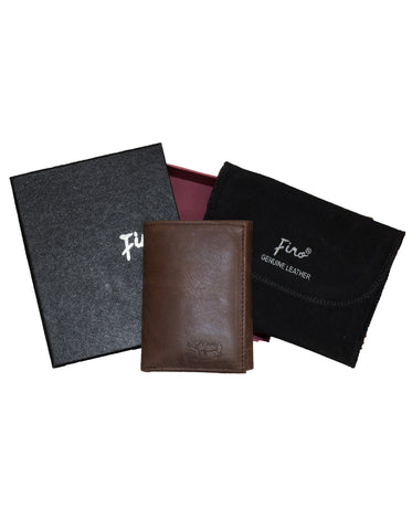 Fino HL-1506 Full Grain Genuine Leather Slim Compact Wallet with Box