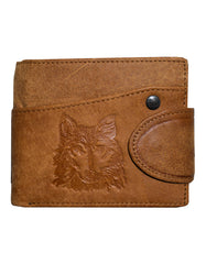 Fino HL-505 Genuine Leather Wolf Wallet with SD Card Holder & Box