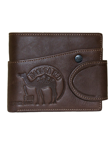 Fino HL-506 Genuine Leather Dakota Red Camel Wallet with Box