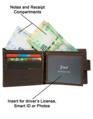 Fino HL-518/WOLF Genuine Leather Wolf Wallet with SD Card Holder & Box