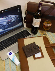 Fino HL-518/WOLF Genuine Leather Wolf Wallet with SD Card Holder & Box