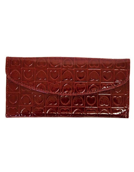 Fino HT-310 Heart Printed Purse - Red