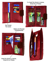 Fino HT-310 Heart Printed Purse - Red