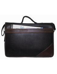 Fino HX-616 Unisex Faux Leather Messenger Bag - Black