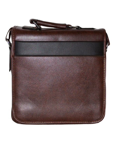 Fino HX-622 Unisex Luxurious Classic Faux Leather Sling Bag - Brown