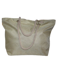 Fino JH-19053 African Elephant Canvas Oversize Beach /Shopping/ Tote Bag - Beige & Brown