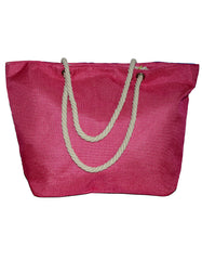 Fino JH-18051 Exotic Print Canvas Oversize Beach /Shopping/ Tote Bag - Purple & Pink
