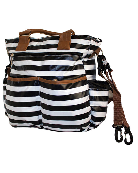 Fino KY016 Waterproof Baby Nappy Bag - Black & White