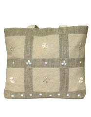 Fino LB-0001 Seashore Shells Design Beach Shoulder Hessian Bag