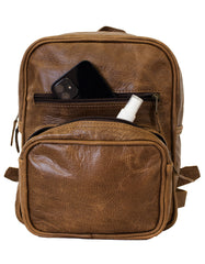 Luvsa LS-MS071 Full Grain Genuine Leather Backpack with YKK Zip