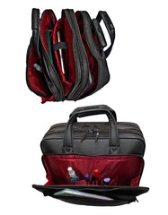 Fino LT064P Faux Leather 15" Laptop Briefcase - Black