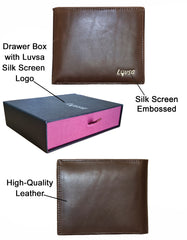 Luvsa LU-2202 Full Grain Genuine Leather Wallet with Box