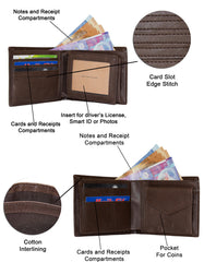 Luvsa LU-2202 Full Grain Genuine Leather Wallet with Box