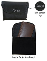 Luvsa LU-2203 Full Grain Genuine Leather Trifold Wallet with Box