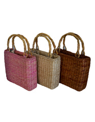 Fino MLB01-268 Value Pack Straw Woven Beach Bag/Shopping Bags- Set of 3