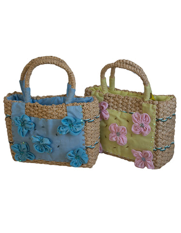 Fino MLG01-455 Straw Woven Beach Bag- Set of 2
