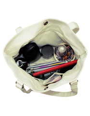 Fino NY-7694+1655-765 Faux Leather Silver Stud Handbag & Purse Set - White
