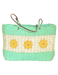 Fino SCM04313 Flower Design Straw /Beach Bag