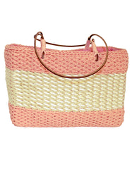 Fino SCM04313 Flower Design Straw /Beach Bag