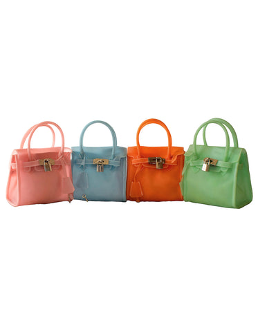 Fino JLY-1017 4 Piece Value/Party Pack Jelly Fashion Bag Set with Front Lock