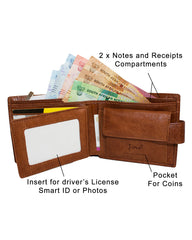 Fino SK-BD1604 Italian Top Grain Genuine Leather with Box - Brown