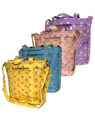 Fino SK-CA8875 Canvas Bunny print Children’s Value Travel Bags with PVC Waterproof Repellent Front Cover