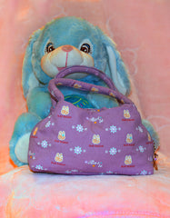 Fino SK-CA8876 Multi-Purpose Bunny print Canvas Bags - Purple