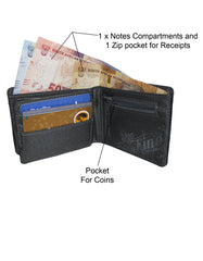 Fino SK-FZ03 Faux Leather Lifestyle Wallet with SD Card Holder & Box