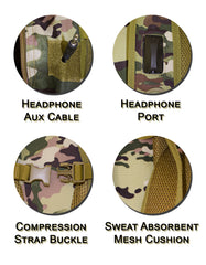 Fino SK-GT6833 Tactical Anti-Theft Military Backpack with Headphone Port