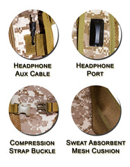 Fino SK-GT6833 Tactical Anti-Theft Military Backpack with Headphone Port