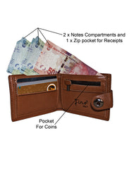 Fino SK-LS075 Faux Leather Bifold Wallet With Front Pocket