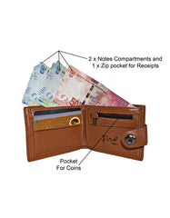 Fino SK-LS075 Faux Leather Bifold Wallet With Front Pocket