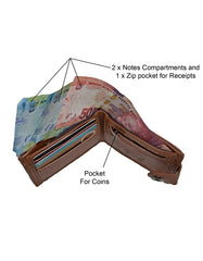 Fino SK-LS075 Faux Leather Bifold Wallet With Front Pocket