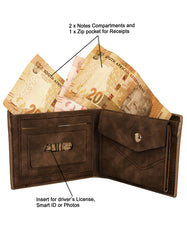 Fino SK-LS092 Soft Faux Leather Bi-Fold Wallet