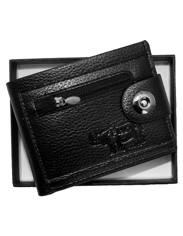 Fino SK-LS093 Faux Leather Men’s Rhino Wallet with Front Zip Coin Pocket