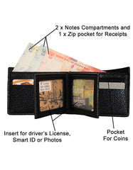 Fino SK-LS094 Faux Leather Slim Bifold Wallet with Gift Box