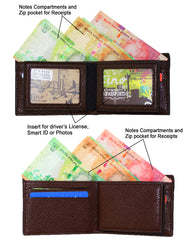 Fino SK-LS094 Faux Leather Slim Bifold Wallet with Gift Box
