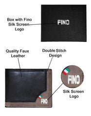 Fino SK-LS099 Faux Leather Italy Logo & Layer Design Wallet with Box